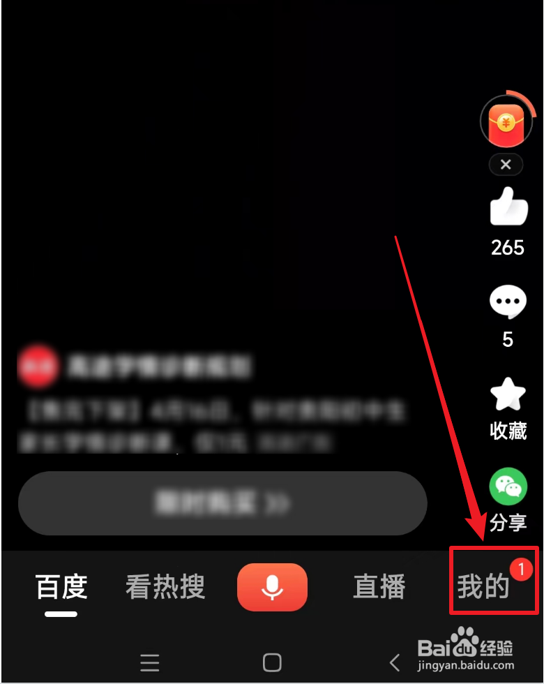 百度大字版怎么查看订单