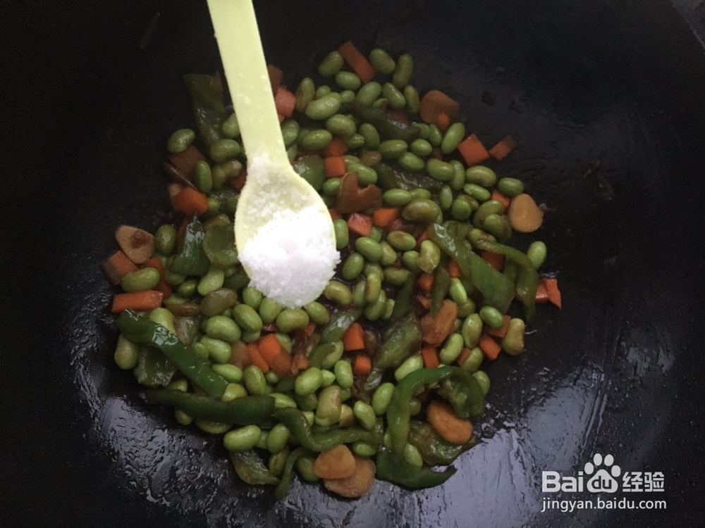 青椒炒毛豆怎么做？