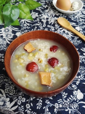 养颜红枣绿豆粥