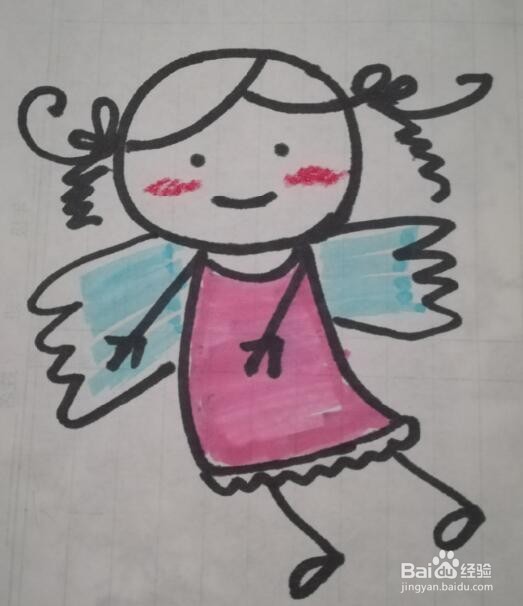 小天使的画法 天使的简笔画