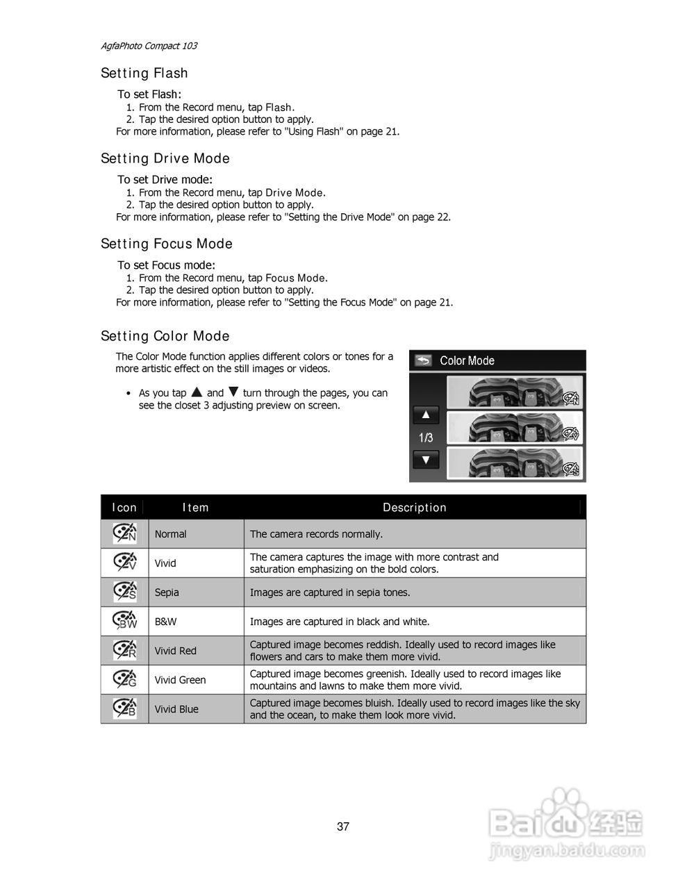 爱克发Compact 103数码相机使用说明书:[4]