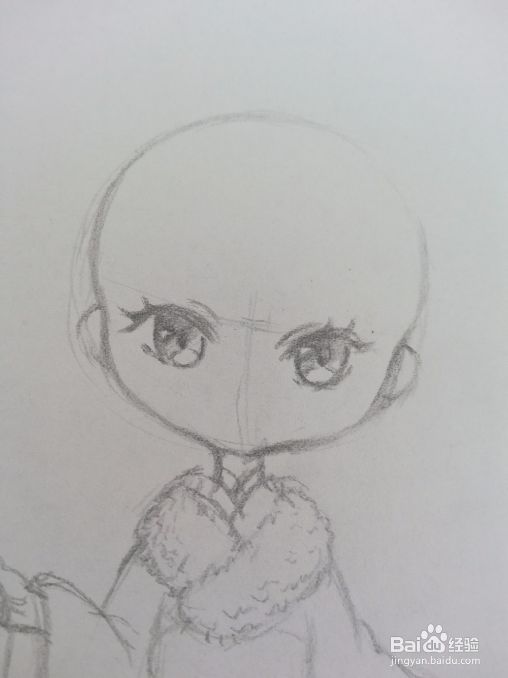 Q版动漫人物脸颊和五官的画法教程