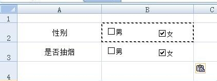 excel2007版插入可打勾的勾选框
