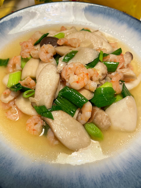 藤香虾仁杏鲍菇