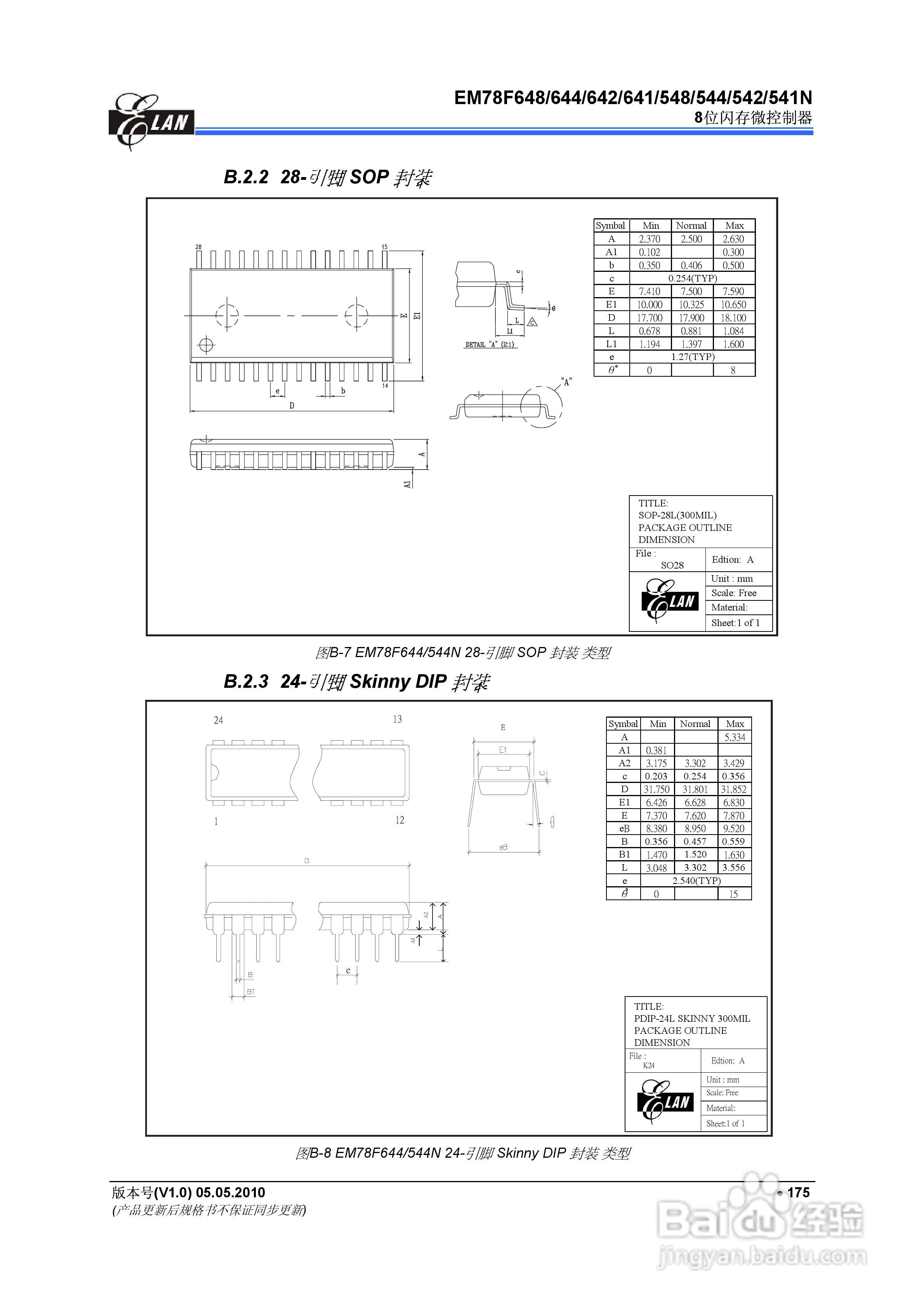 EM78F 8位闪存微控制器说明书:[19]