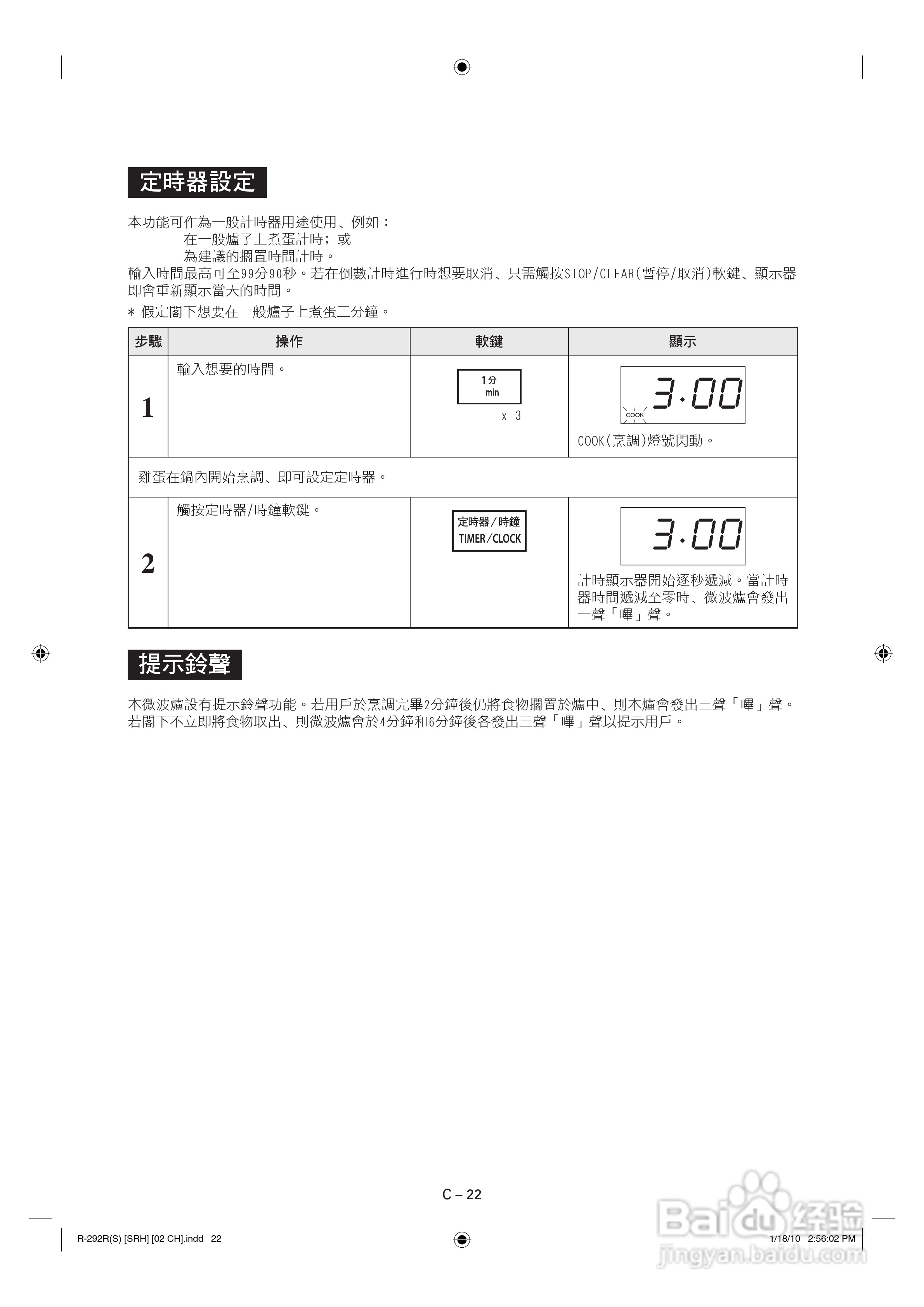 声宝R-292R(S)型微波炉说明书:[2]