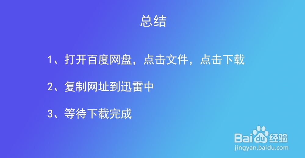 百度云盘怎么用迅雷下载文件
