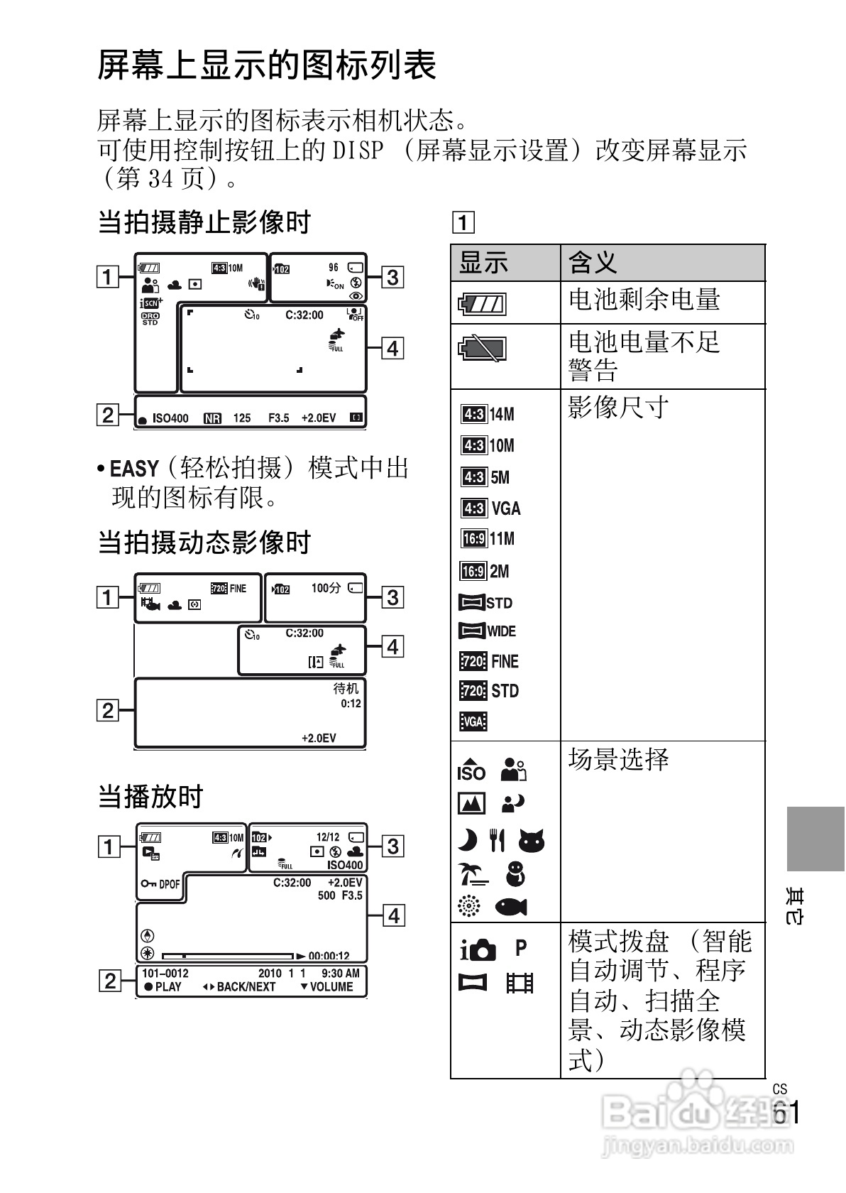索尼W390数码相机使用说明书:[7]
