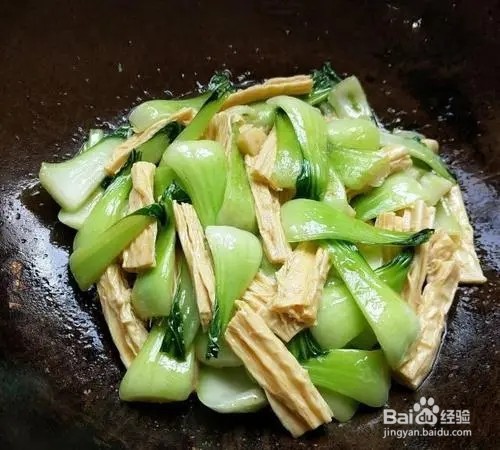 蚝油腐竹炒油菜