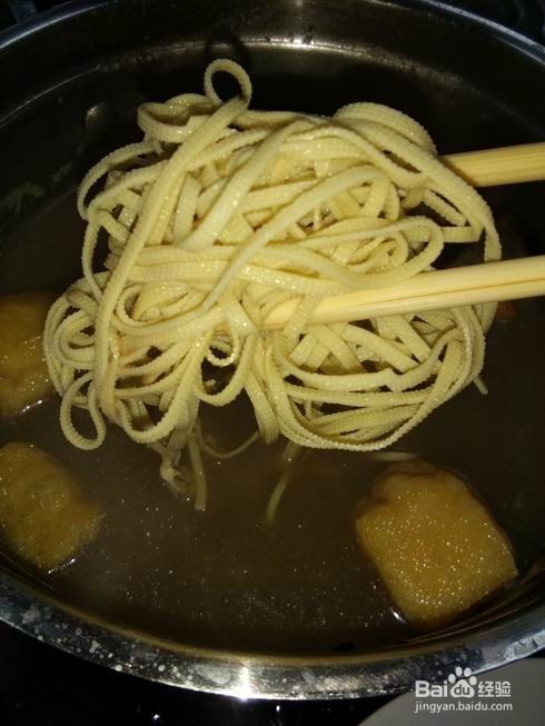 香菇豆泡麻酱面