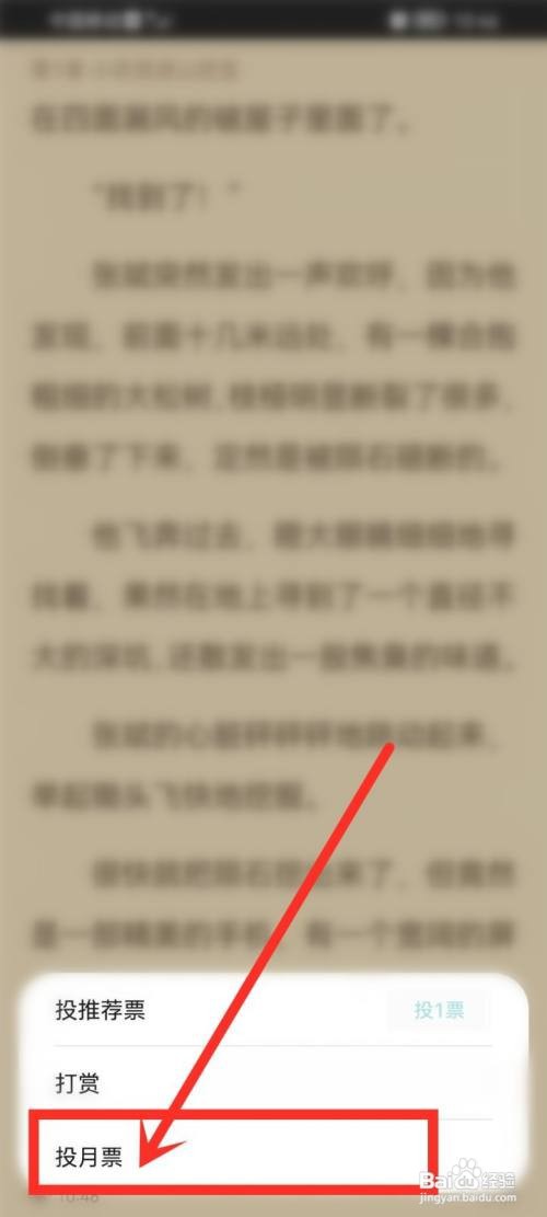 荣耀阅读如何投月票