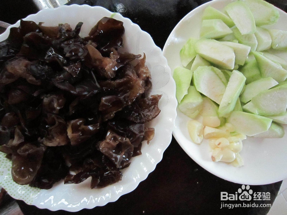 节后清肠菜——云耳炒丝瓜