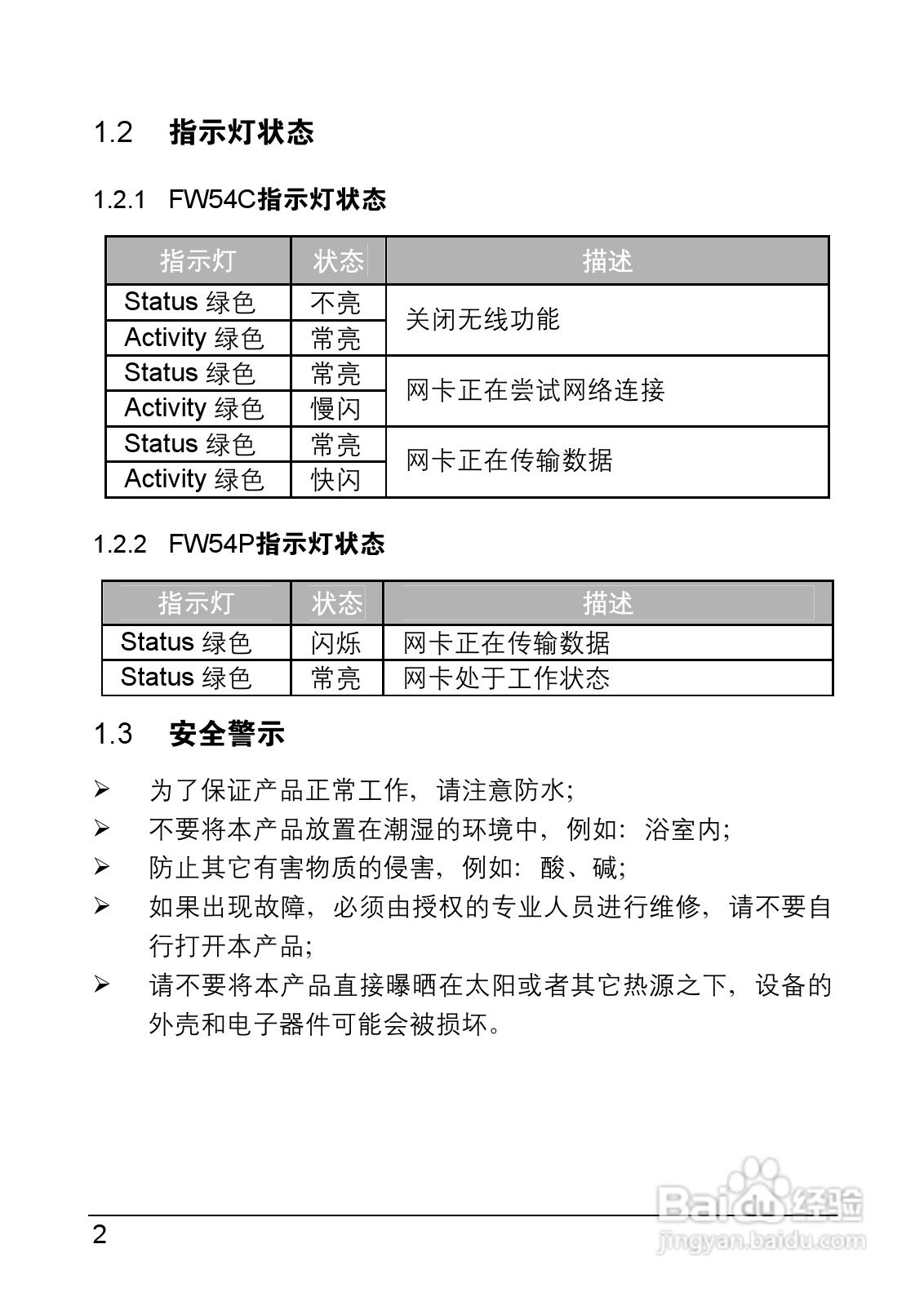 迅捷FW54P型54M无线PCI网卡说明书:[1]