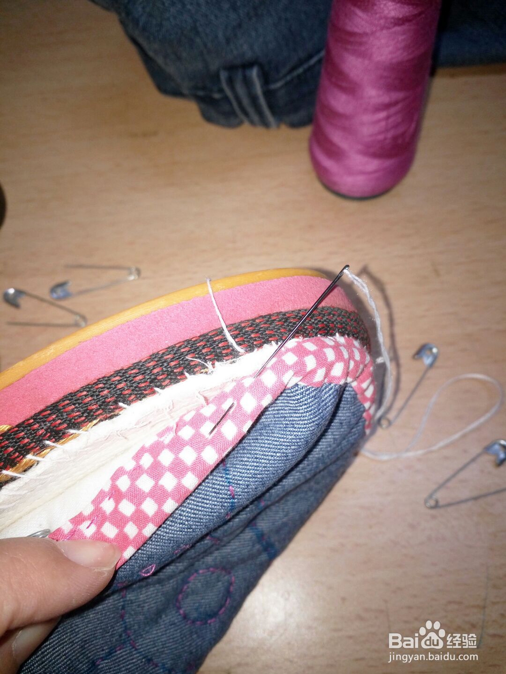 好看的牛仔布棉拖鞋