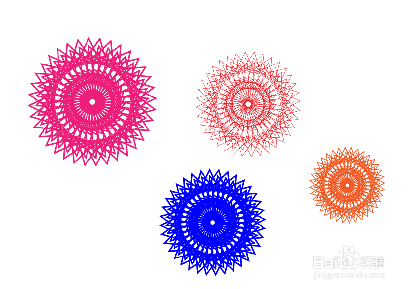 ai制作各种漂亮的花型