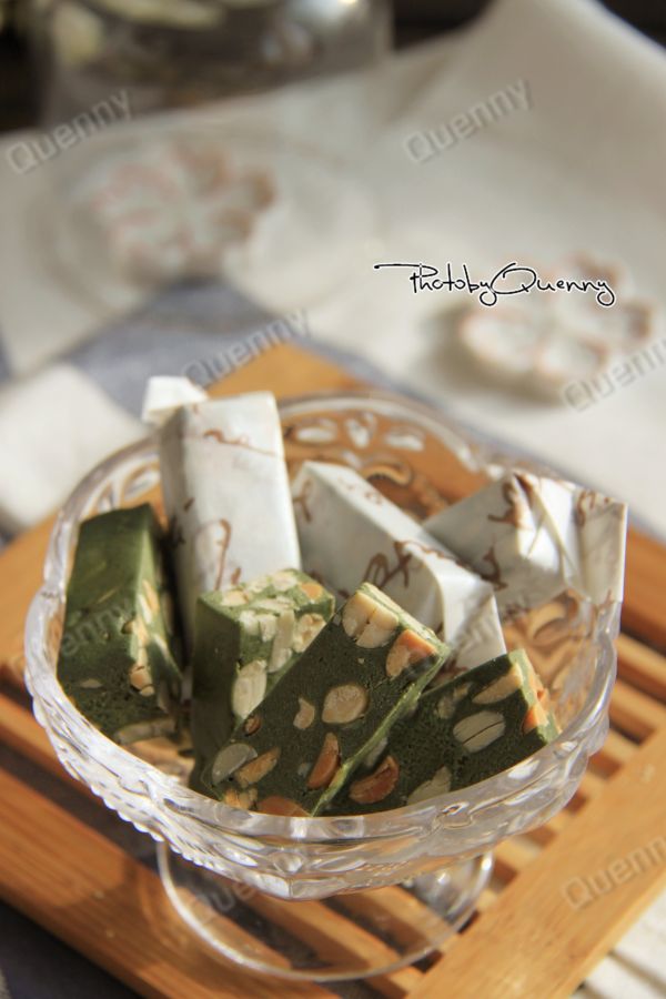 抹茶花生牛轧糖