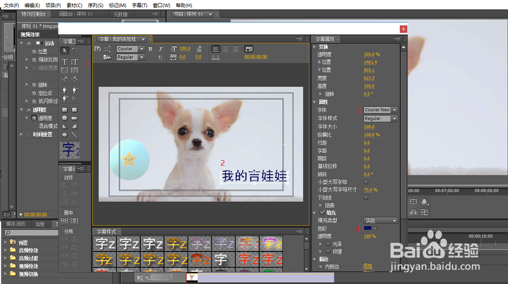 给图片添加解释字幕效果设计实例premiere