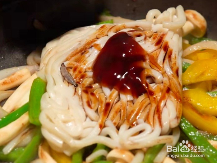 家常版黑椒牛肉炒乌冬教程