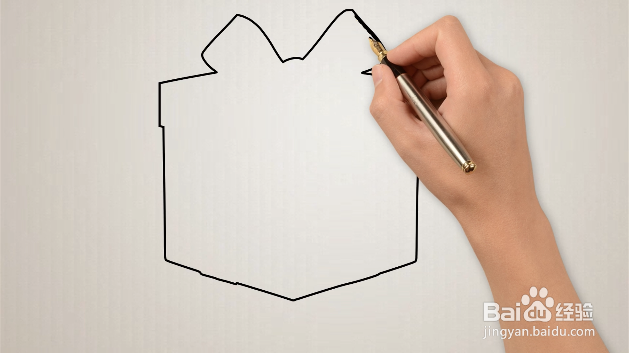 包装盒蝴蝶结应该怎么画