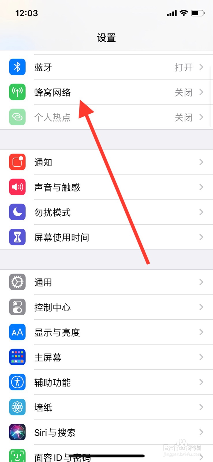 苹果手机网络选择设置在哪里
