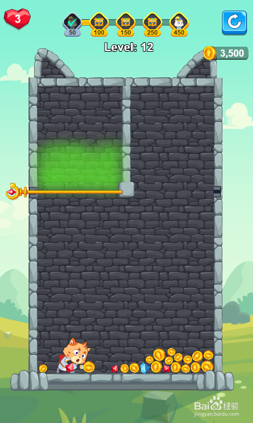 怎样通过Super Kitty Rescue的Level 12?