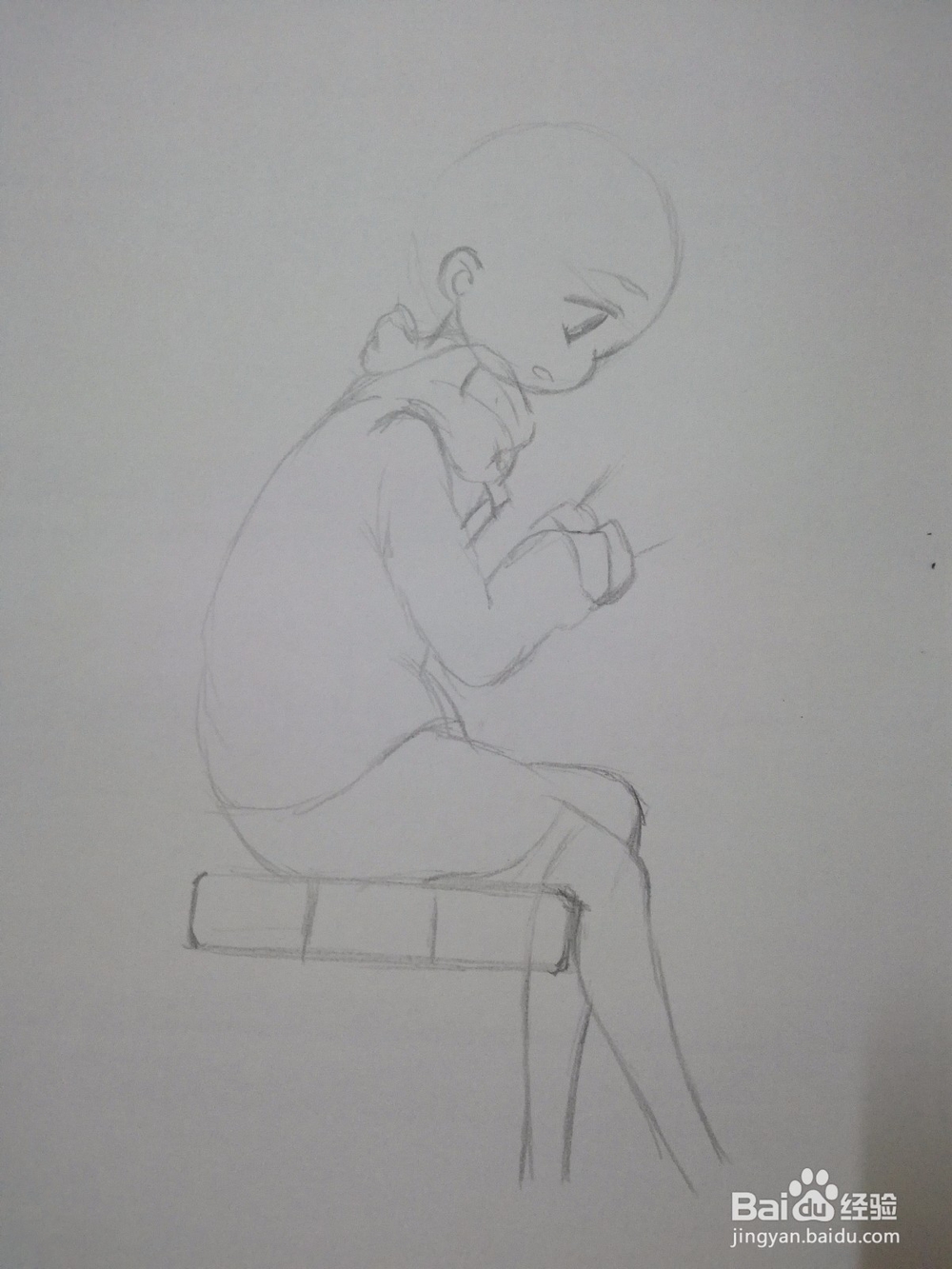 冬日坐在椅子上看书的动漫人物怎么画