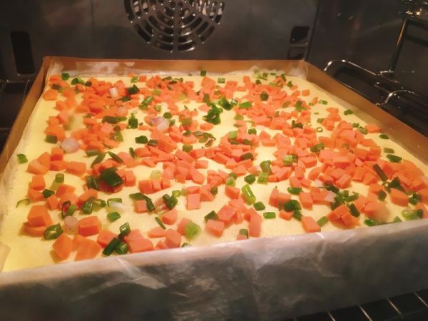 香葱火腿肉松蛋糕卷