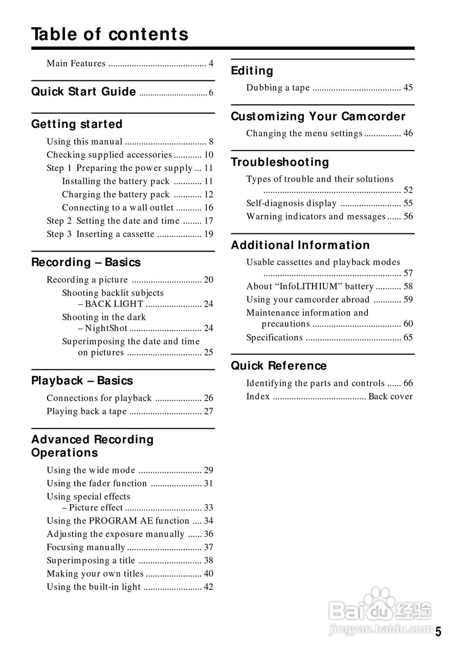 索尼CCD-TR818模拟摄像机说明书:[1]