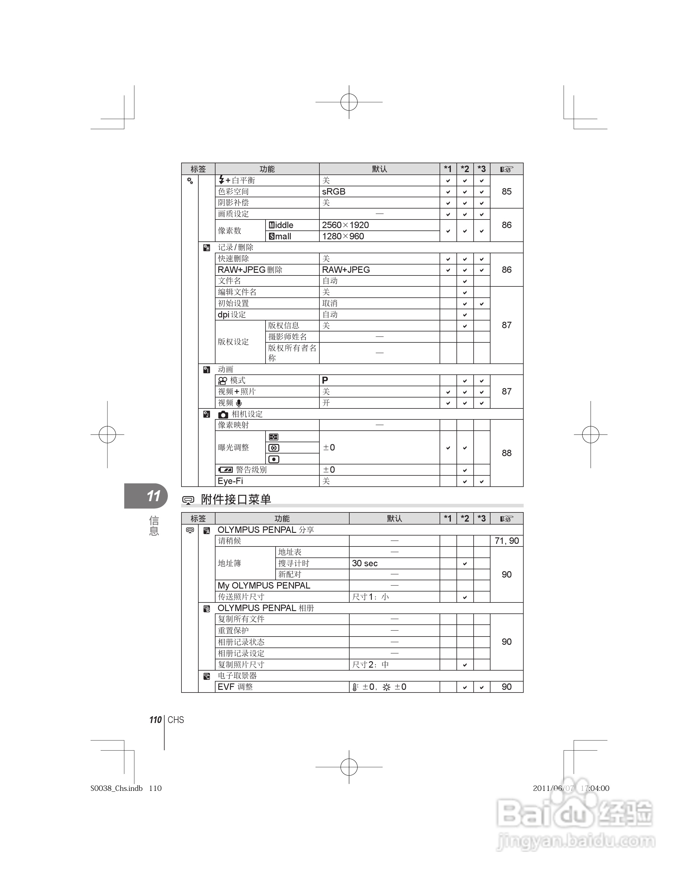 奥林巴斯E-PL3数码照相机使用说明书:[11]