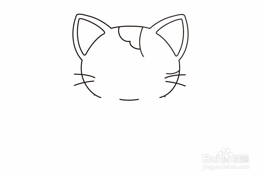 小猫的耳朵简笔画图片