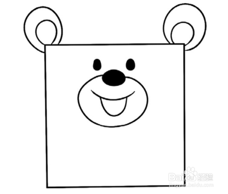 简笔画:公鸡和小熊的绘画技巧