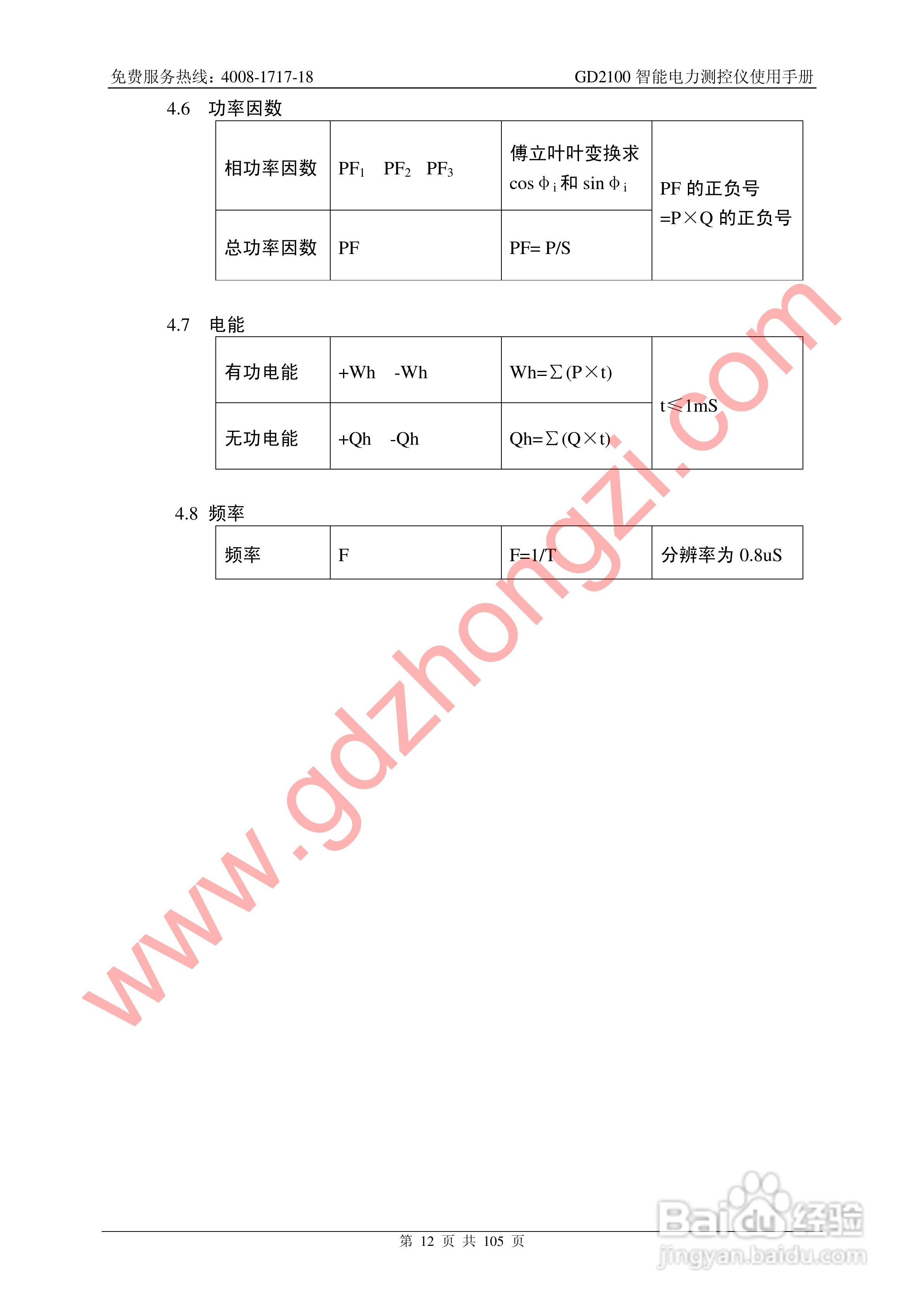 国电中自GD2100智能电力监测仪使用说明书:[2]