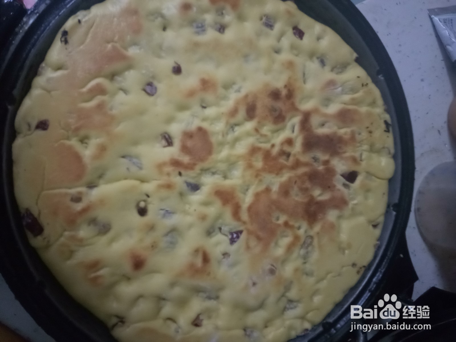 玉米红枣葡萄干发面饼(老面)