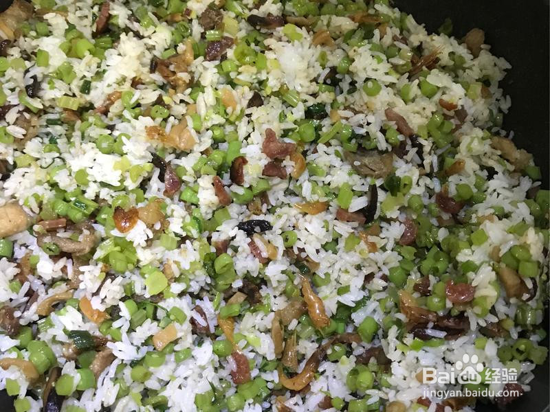 豆角五花肉炒饭的做法