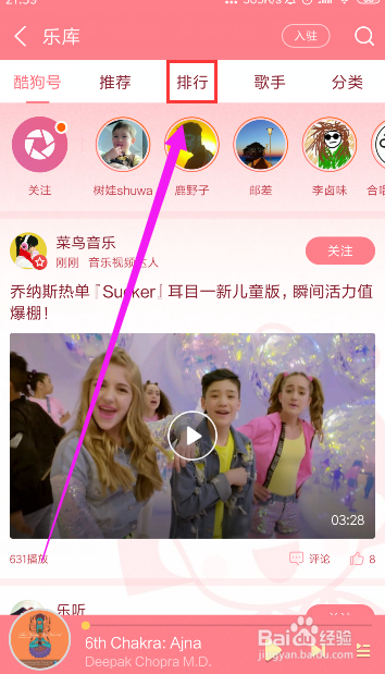 酷狗音乐如何查询音乐排行榜