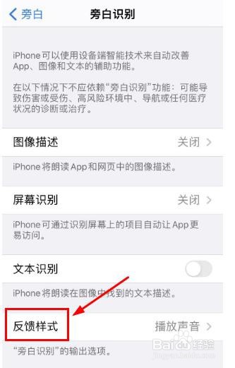 iPhone14旁白反馈样式怎么选择播放声音