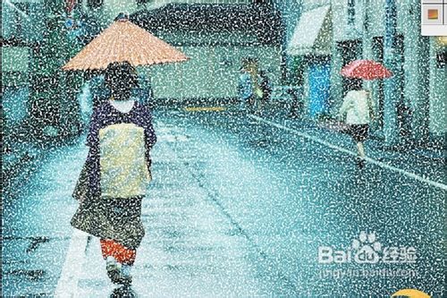 Ps怎么制作雨丝效果