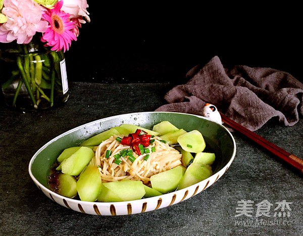 白灼芥蓝金针菇