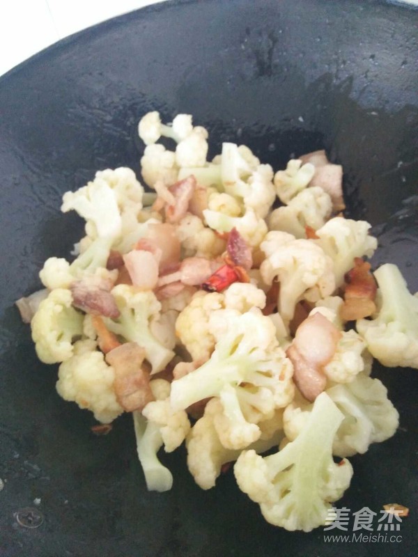花菜肉片的做法