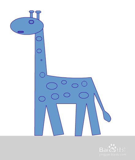 flash如何绘制卡通长颈鹿的教程