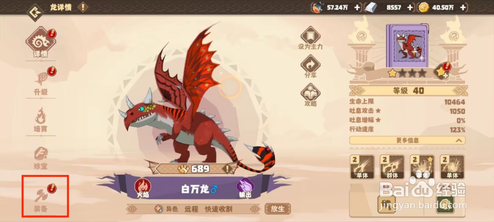 驯龙高手旅程白万龙如何穿戴装备？