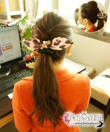 韩系公主式蓬头马尾扎发