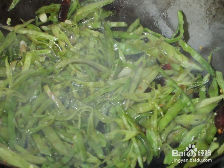 辣炒眉豆丝的做法