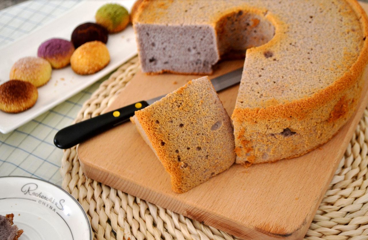 红糖玫瑰花蜜戚风蛋糕,软软的超好吃