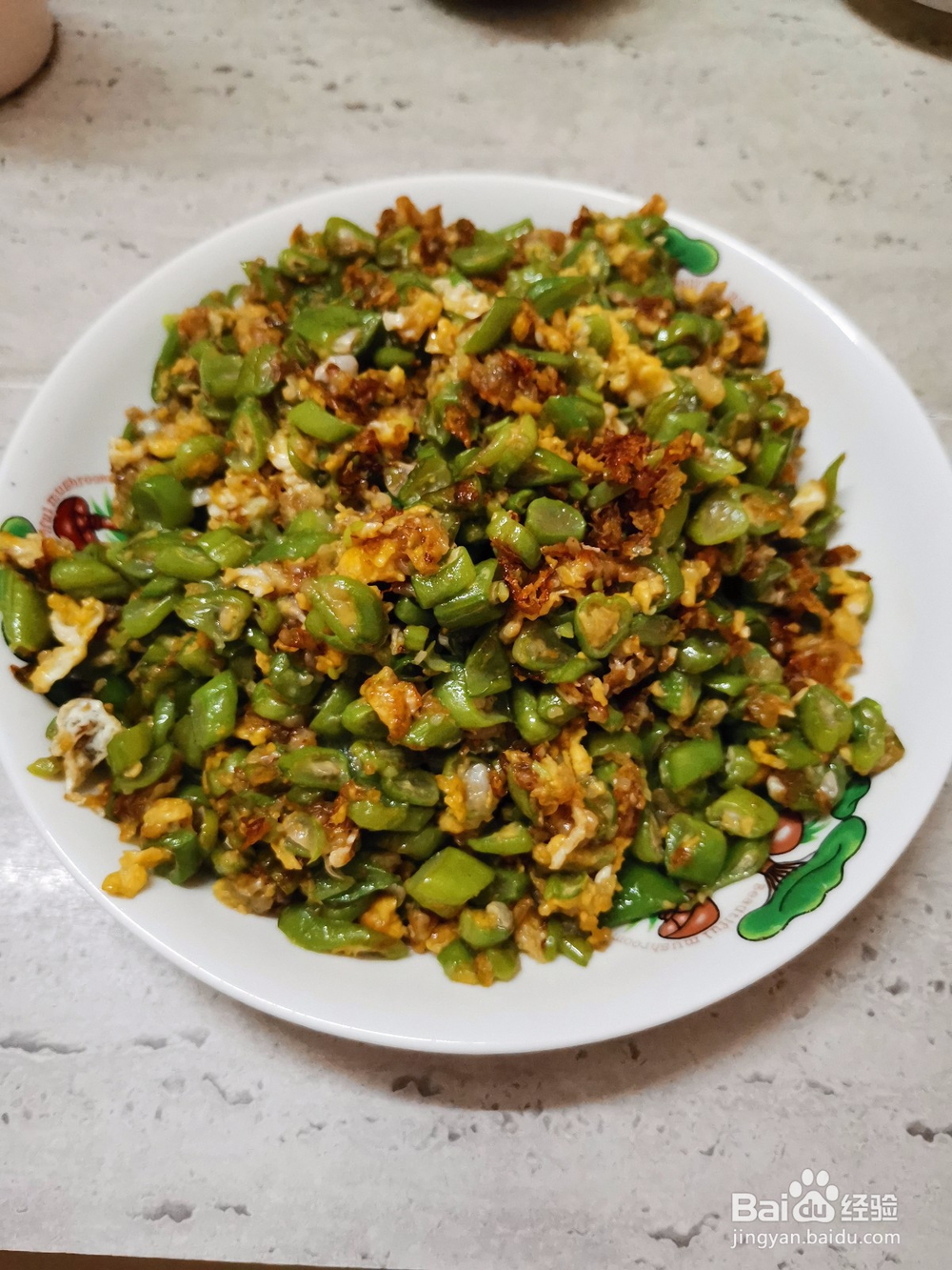 四季豆炒鸡蛋的做法