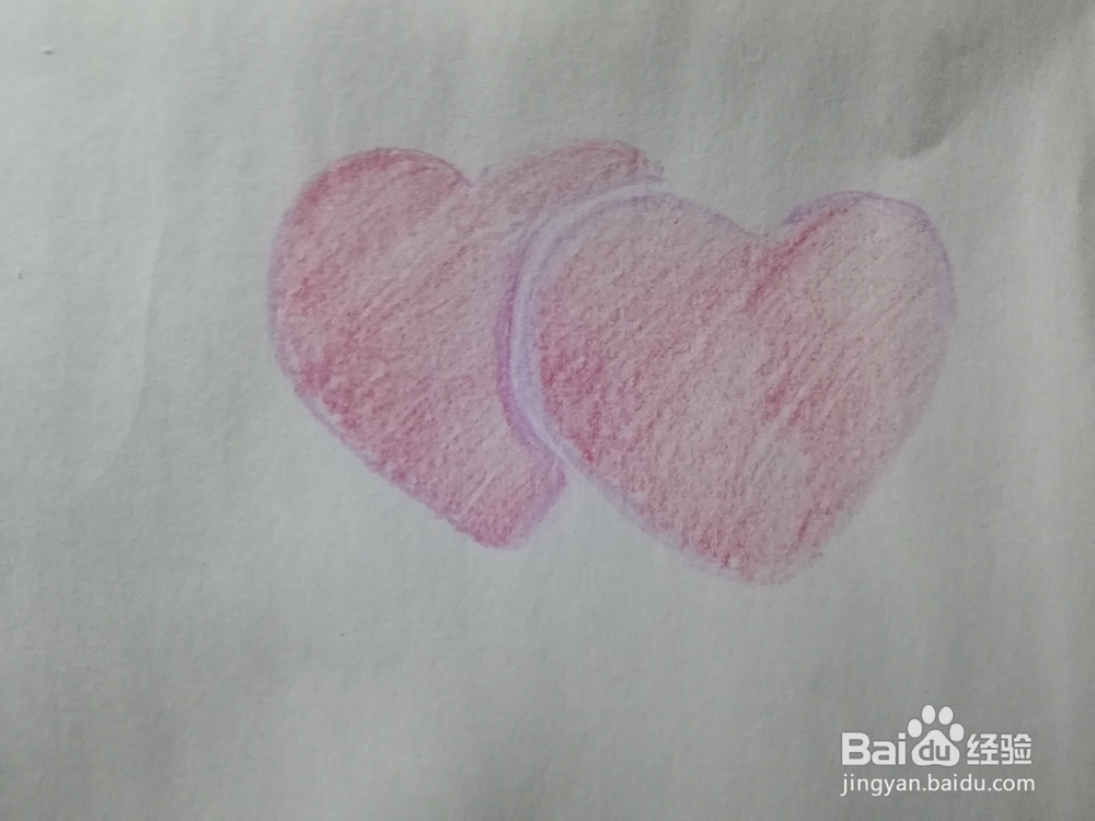 怎么画心连心彩铅画