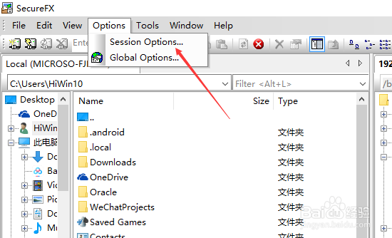 SecureFX怎设置本地回应