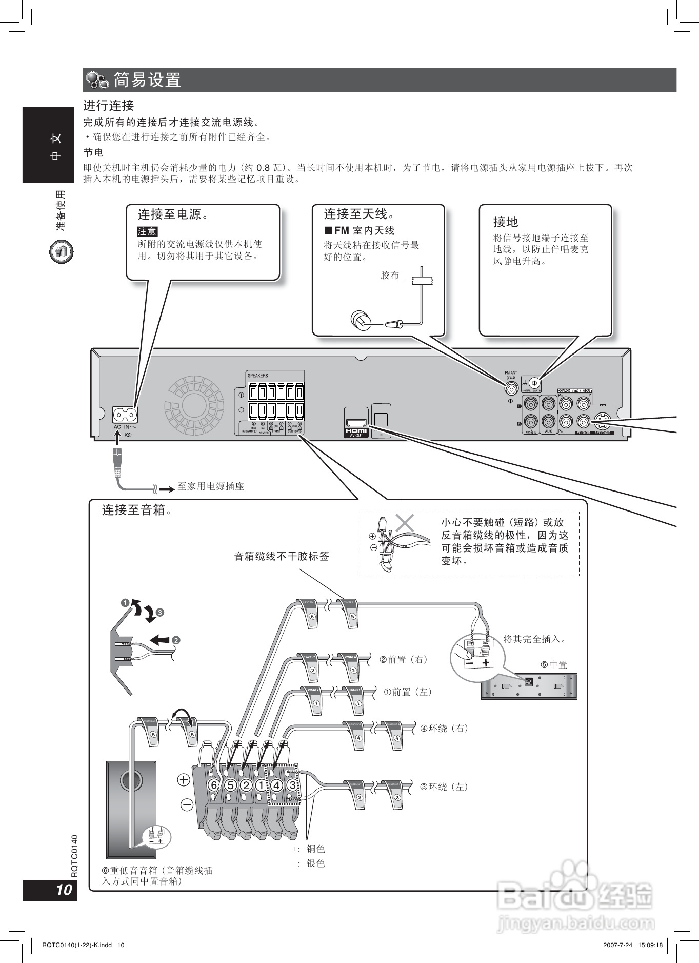 松下SC-HT869家庭影院使用说明书:[1]