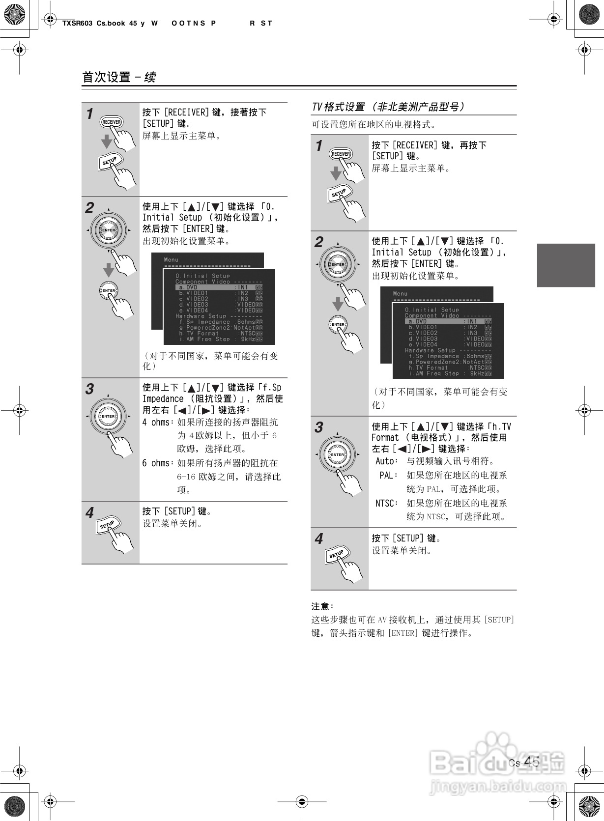 安桥AV接收机TX-SR603型使用说明书:[3]
