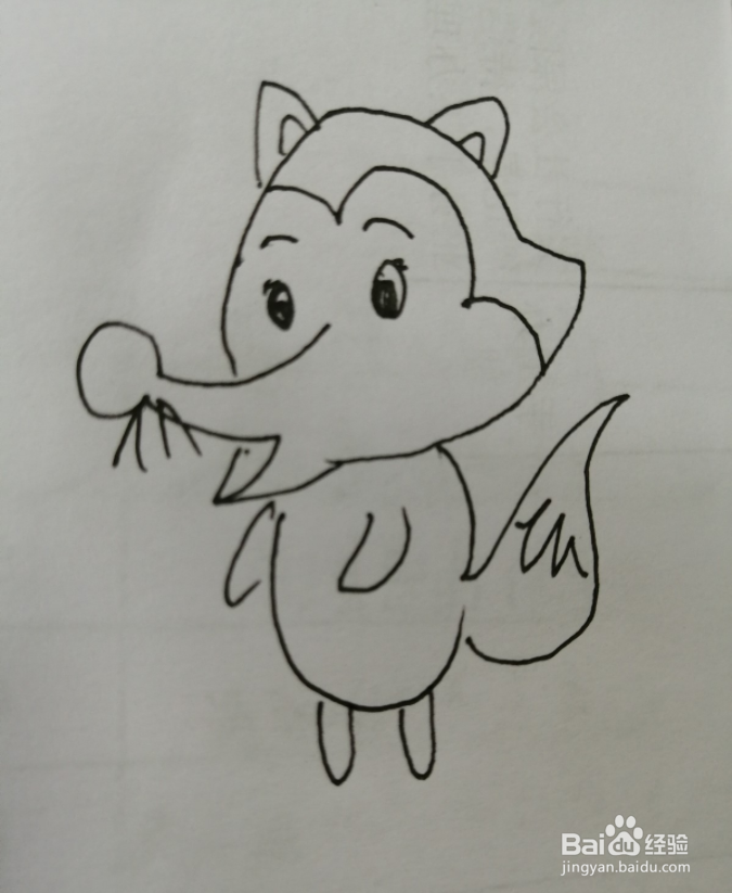小狐狸怎么画